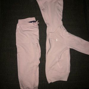 Girls polo jacket and pant set.